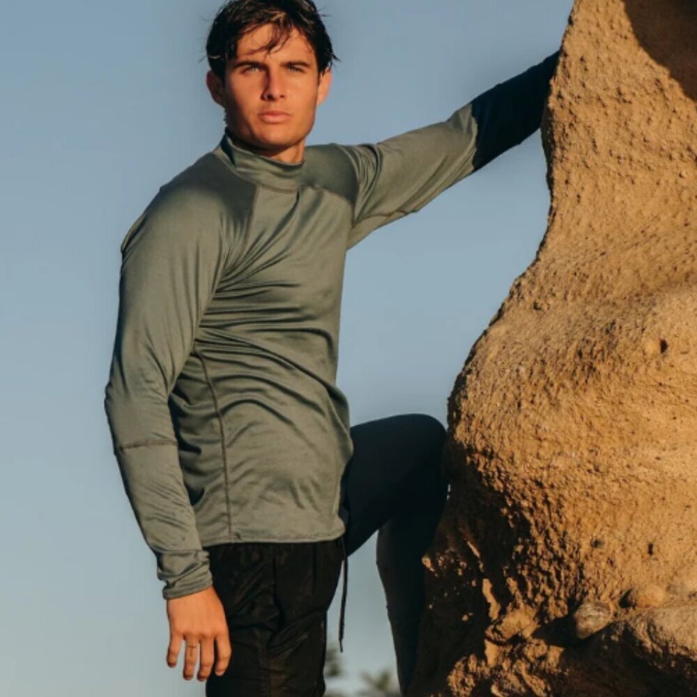 Tutublue Long Sleeve Top UPF 50 Sun Protection Rash Guard Surf Size M